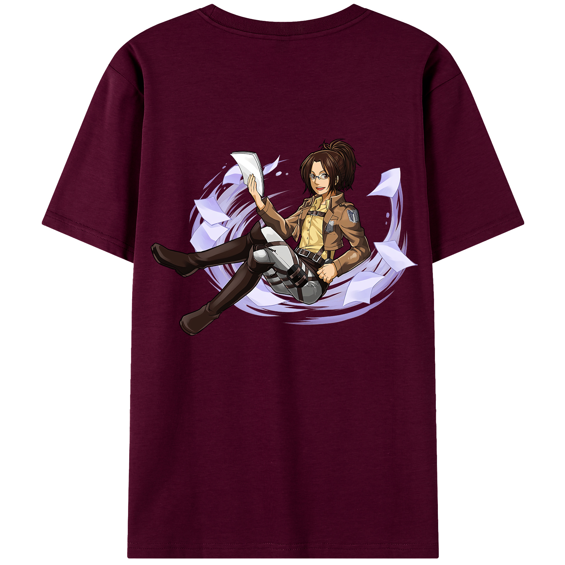 （画像用） 進撃の巨人 ハンジ·ゾエ Attack on Titan Hanji Zoe レディース半袖Tシャツ(バックプリント)